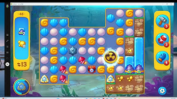 Fishdom Level 46 Step-by-Step Audio Walkthrough | F2P Strategy & Puzzle Tips 🐠💡