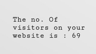 Write a PHP program to find no. Of visitor visited your webpage , Or visit counter program in hindi