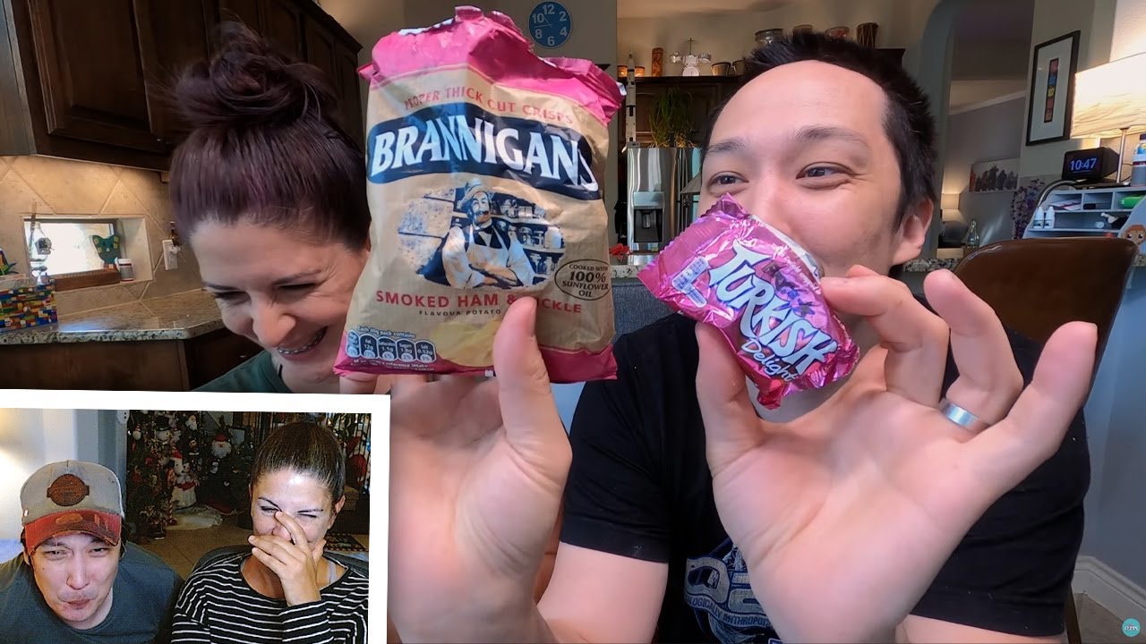 Epic Taste Test Throwback: Reacting to Our First Time Trying British Snacks! 😂🍬
