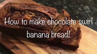 How to make the best chocolate chip swirl banana bread!