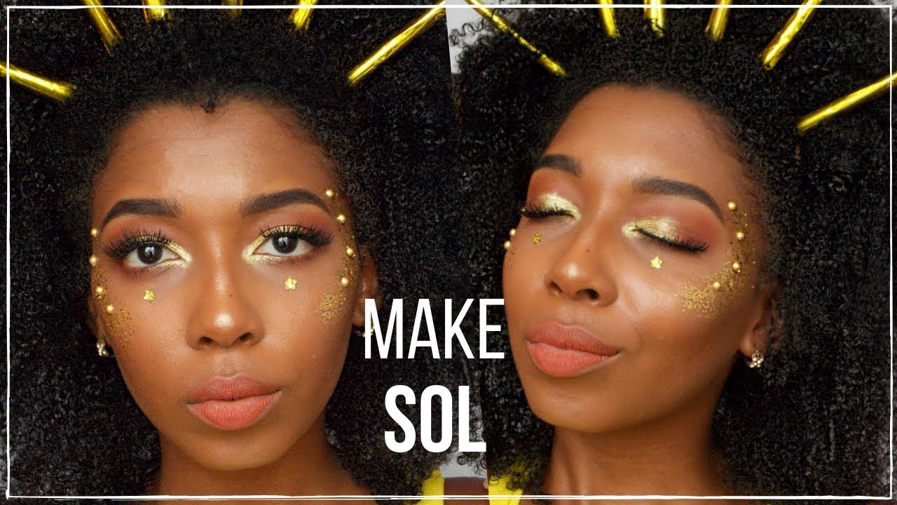 MAQUIAGEM DE SOL PARA O CARNAVAL - YouTube