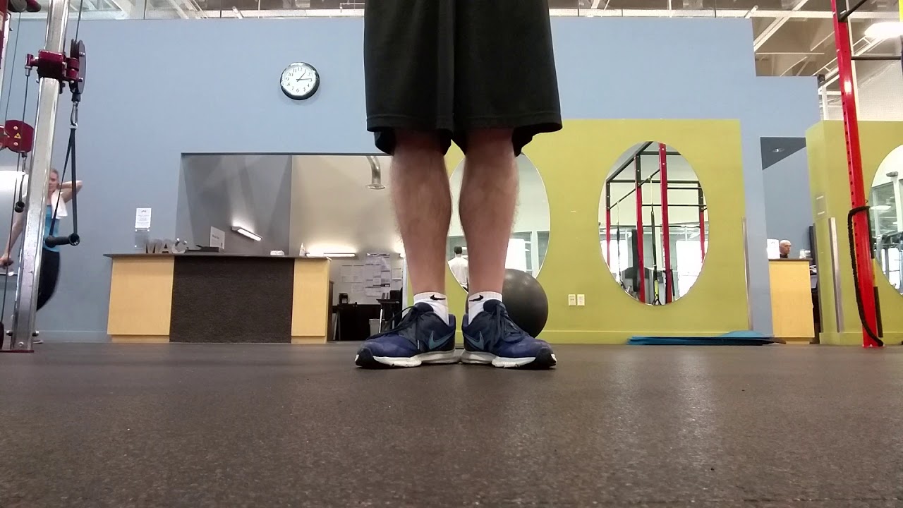 Online Personal Trainer. Calf exercise. Standing calf raises (toes out