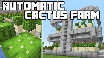 Automatic Cactus Farm - Minecraft 1.15/1.16 Tutorial (Java Edition)