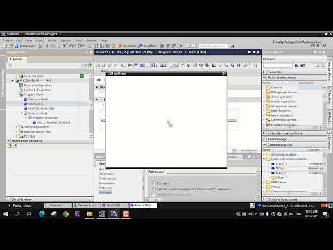 PLC COMMUNICATION : Open User Communication TSEND + TRCV TIA PORTAL