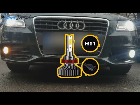 Audi A4 B8 Fog Lights Bulb Replacement 👨‍🔧🚗  " How to / DIY " LED Test - Aliexpress