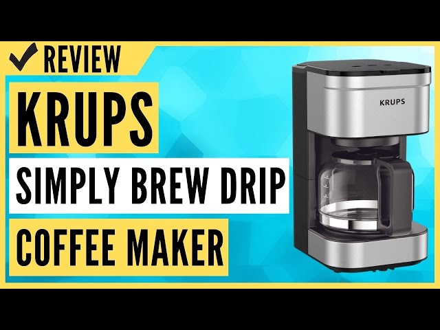 Krups KM202850 Simply Brew Compact Filter Drip Coffee Maker, 5-Cup, Silver