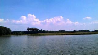 Goodyear Blimp landing viewed from wingfoot lake
