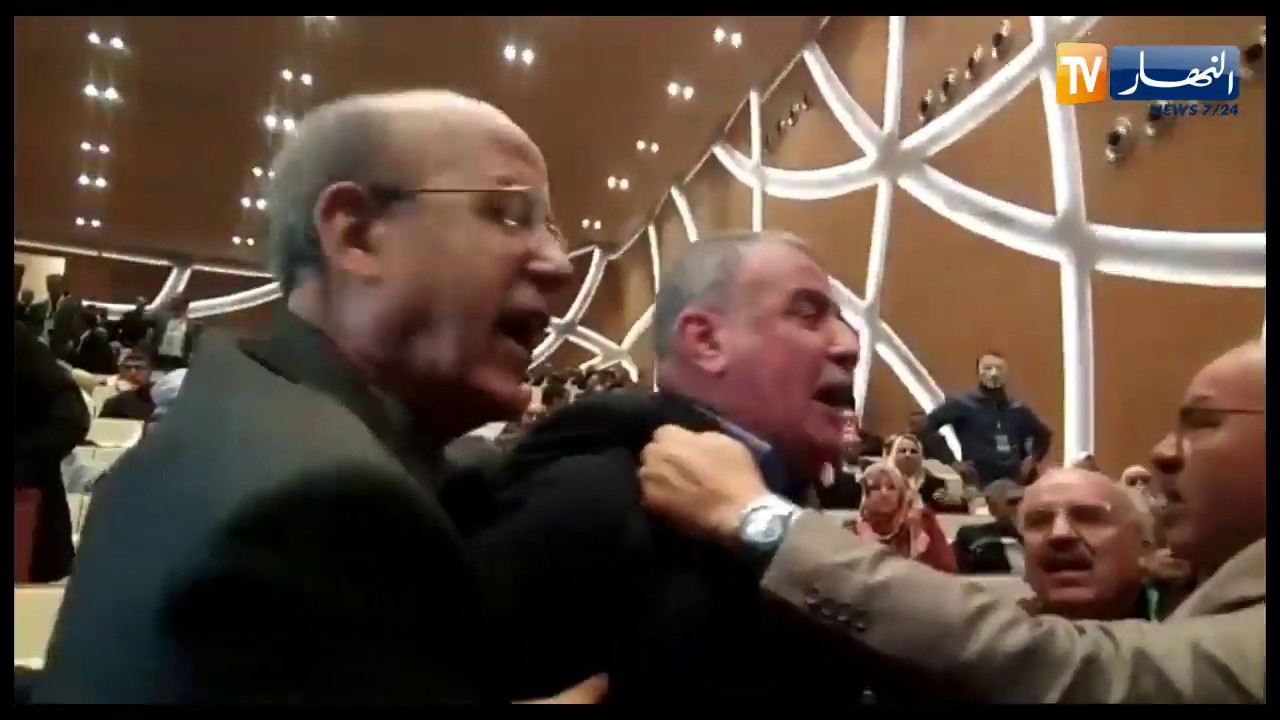 شاهد..دبزة ودماغ خلال إنطلاق أشغال اللجنة المركزية للأفلان لإنتخاب أمين عام جديد