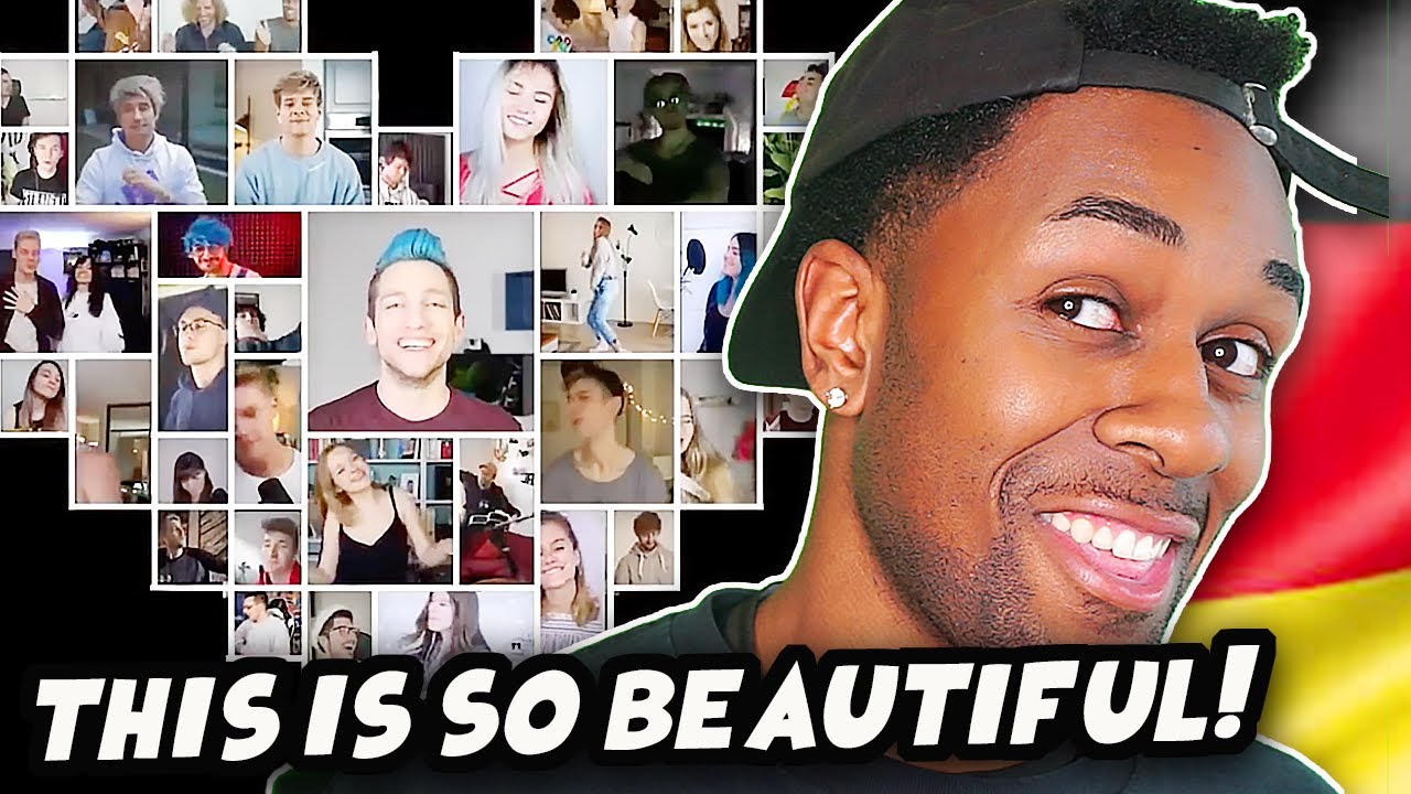 AMERICAN REACTS TO GERMAN YOUTUBER REZO - 100 Youtuber singen zusammen!
