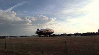 Goodyear Blimp Coming in for a Landing at New Smyrna Beach Airport After the Daytona 300 - 3 of 3