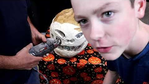 Paper Mache pumpkin part 4