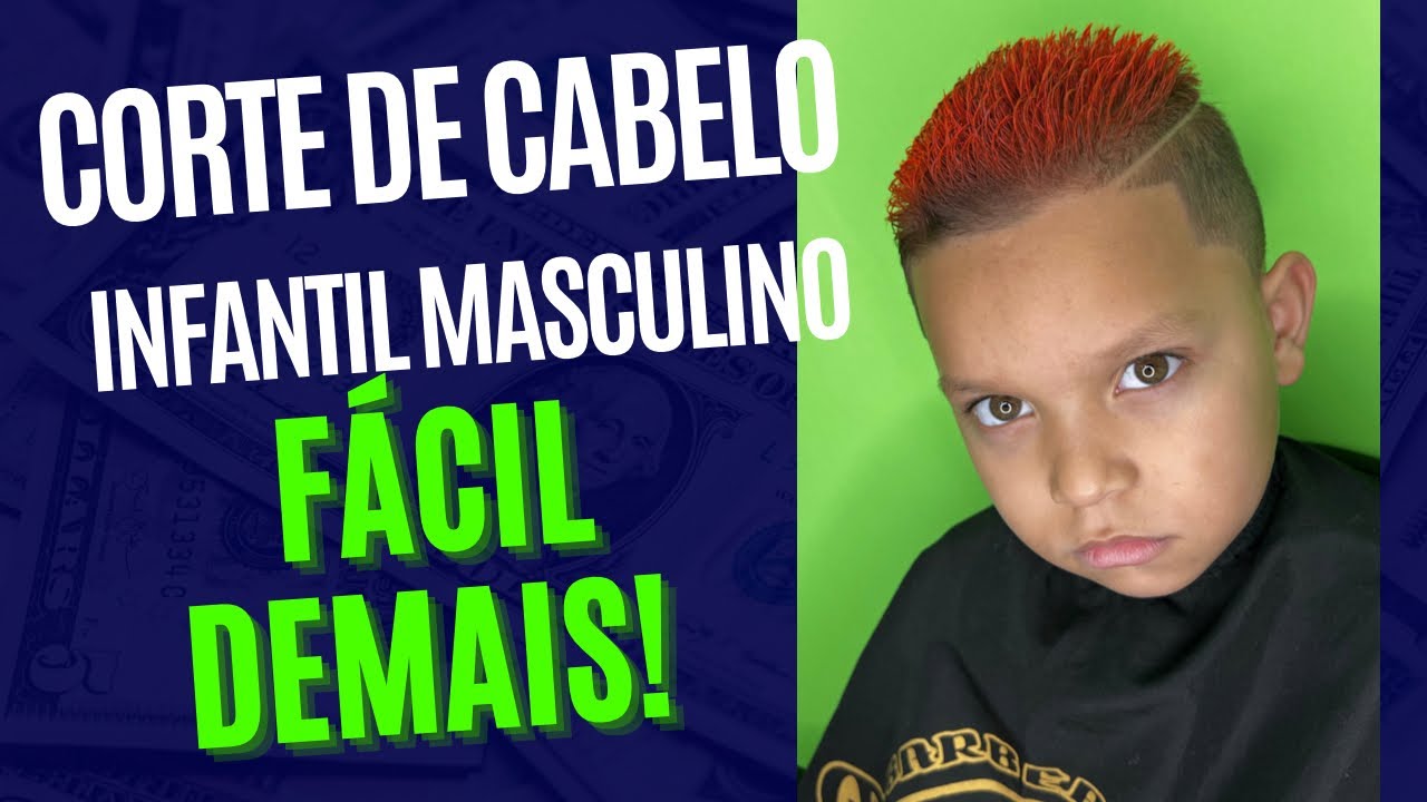 CORTE DE CABELO INFANTIL MASCULINO-TUTORIAL COMO FAZER CORTE DE CABELO  INFANTIL 