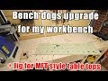 Workbench upgrade adding dog holes - cheap and easy to use jig from Ebay