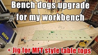 Workbench upgrade adding dog holes  cheap and easy to use jig from Ebay