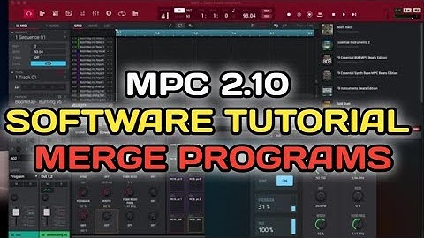 MPC 2.10 Software Tutorials 2022 - Merge Programs