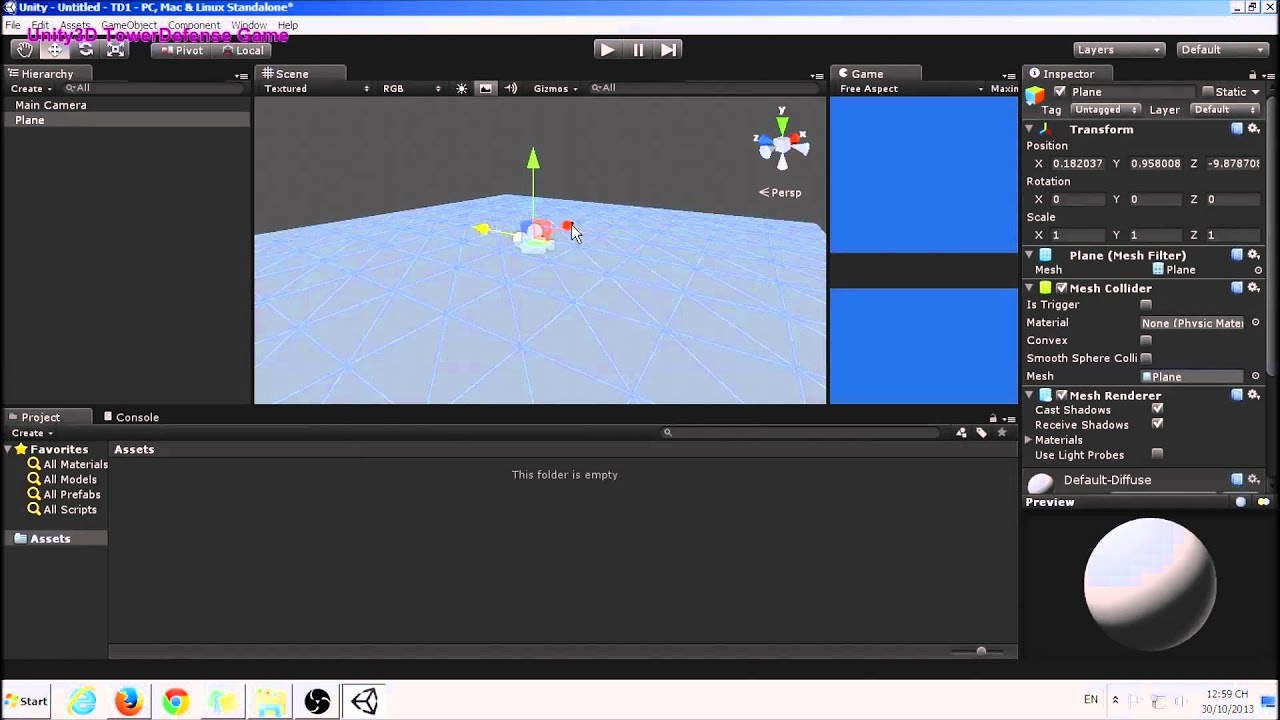 Unity3D - Tower Defense Tutorial 1 - YouTube