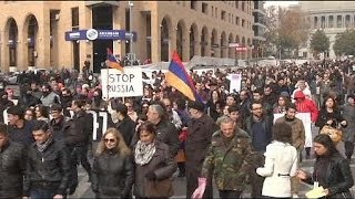 Акция протеста в Ереване против вступления Армении в Таможенный союз Акция протеста в Ереване против вступления Армении в Таможенный союз