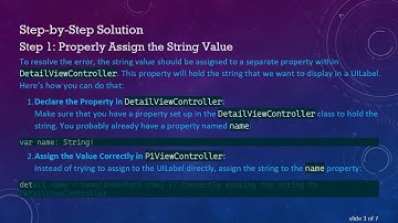 Solving the Cannot assign value of type 