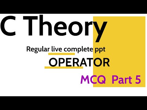 Class 2 Live Session | Learn C/C++ Operators | MCQs | PPT Tutorial for Beginners |  Live Session