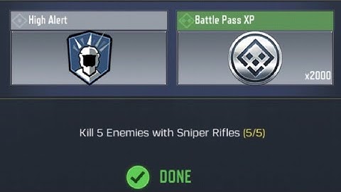 Call Of Duty: Mobile Kill 5 Enemies with Sniper Rifles Task Complete