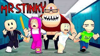 BOBBY PLAYS MR. STINKY’S DETENTION OBBY ALL PARTS /w JJ, MASH, AND BOSS BABY| Roblox Funny Moments