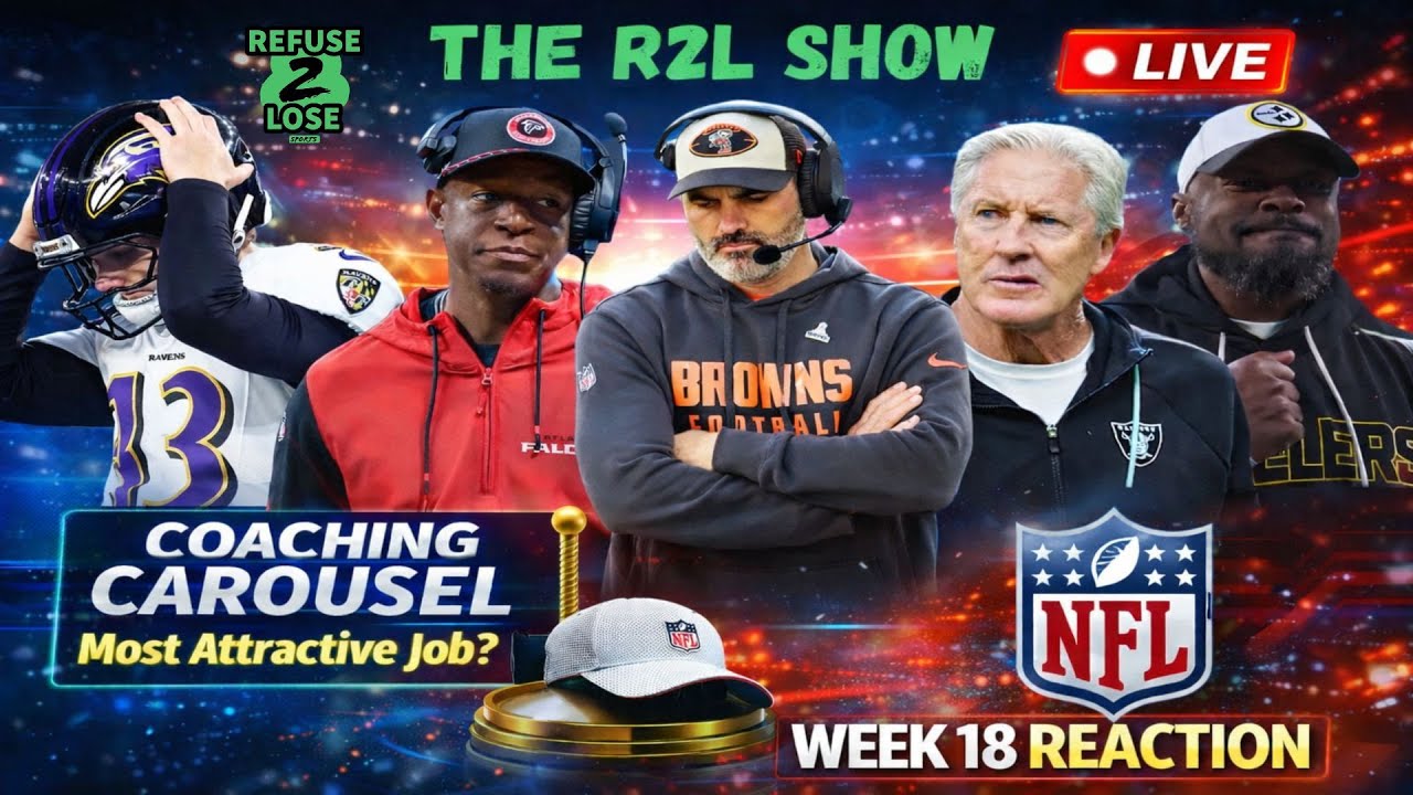 NFL Coaching Carousel + Most Attractive Job? | Week 18 Reactions | LIVE | R2L Show