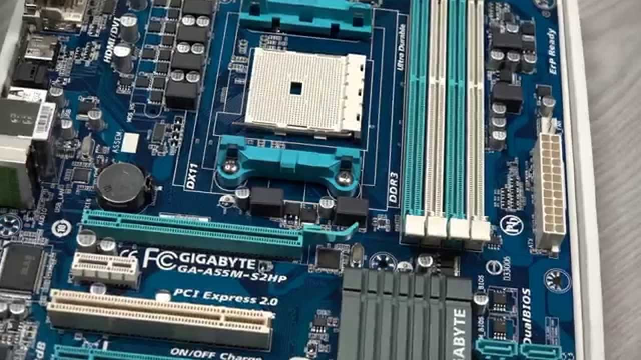 Gigabyte GA-A55M-S2HP PC Motherboard overview (FM1)