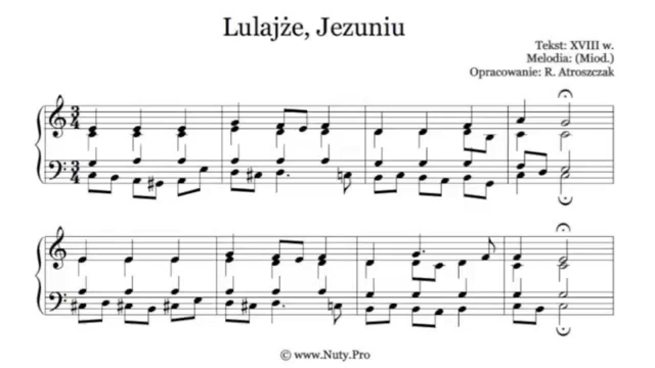 Lulajze Jezuniu Nuty Tekst Pdf Organy Pianino
