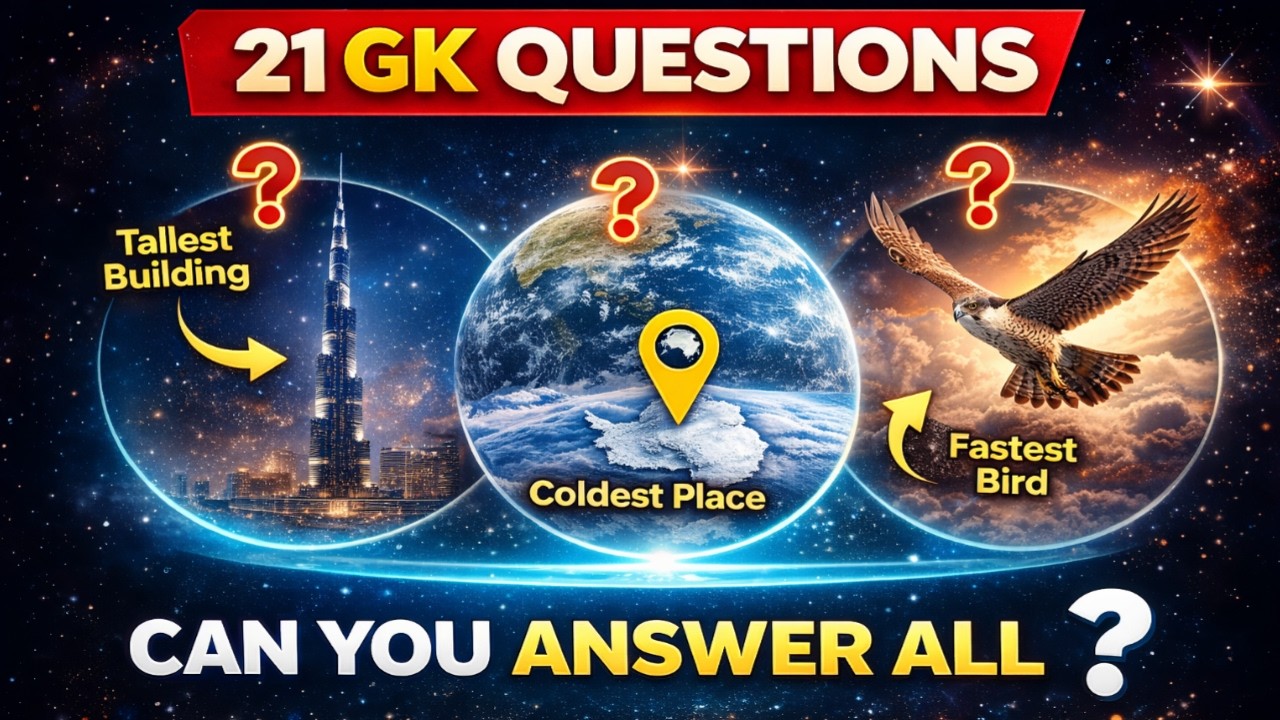 21 General Knowledge Questions That 90% People Fail | GK Quiz Challenge