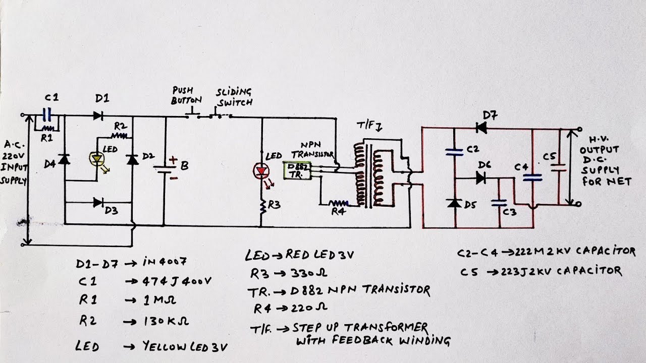 Mosquito Bat Circuit Diagram. - YouTube