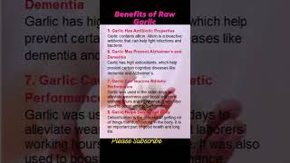 Benefits of Raw Garlic