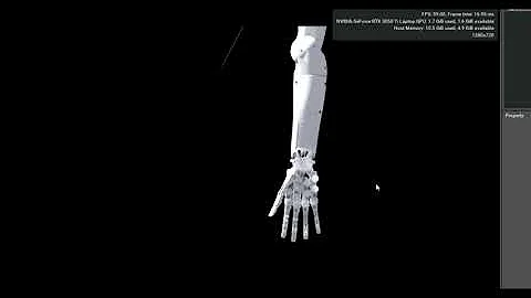 #Simulation of the HOPE1 #robot arm and V1 #DexHand in #isaac #sim