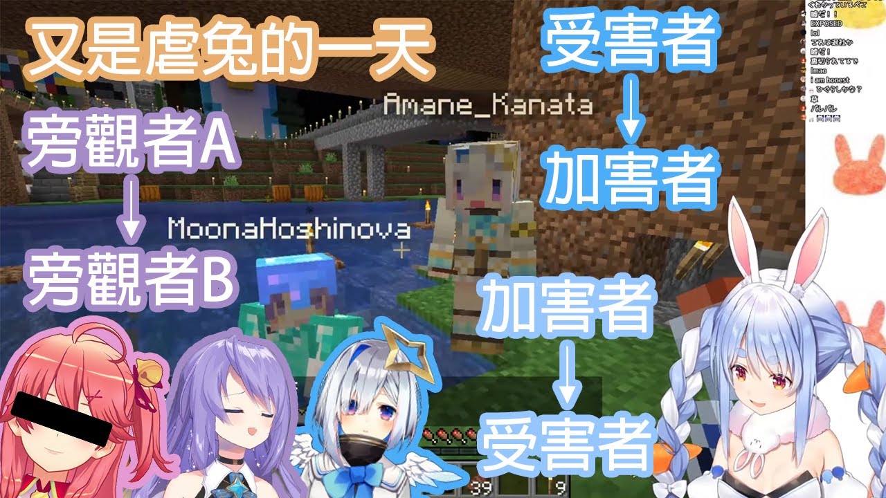 【Hololive中文】對Moona和天使做惡作劇的兔子最後被反殺!!!又是平凡虐兔的一天...