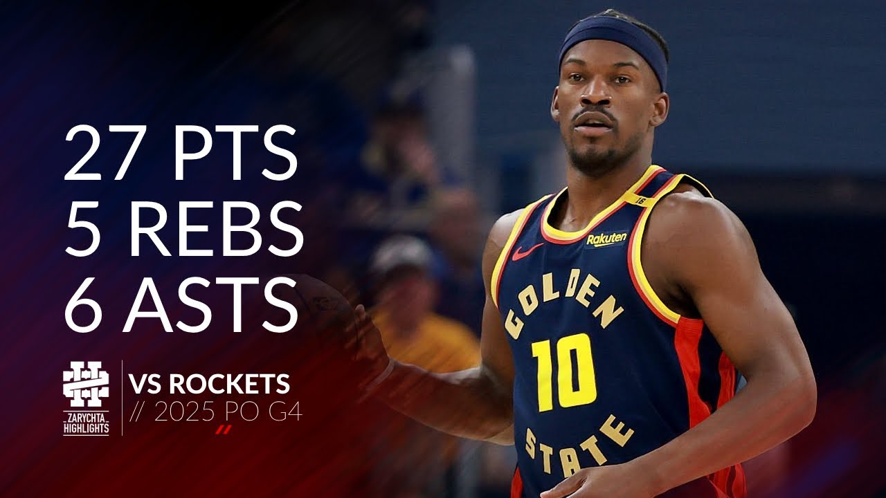 Jimmy Butler 27 pts 5 rebs 6 asts vs Rockets 2025 PO G4