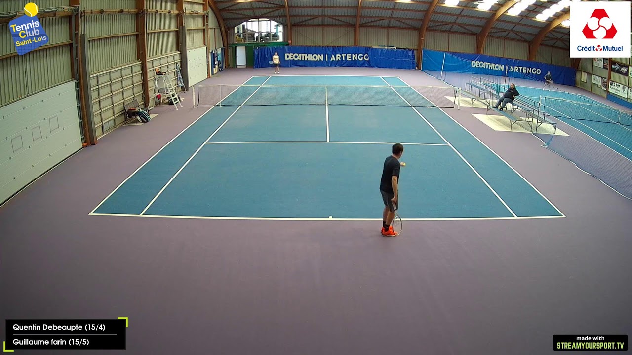 Court 1 : Quentin Debeaupte (15/4) 🆚 Guillaume farin (15/5)
