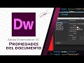 Propiedades del documento en Adobe Dreamweaver