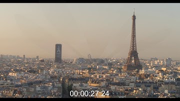 Video Stock - Paris Tour Eiffel Dusk 3 zoom