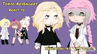 : Tokyo Revengers react to Takemichi as Mitsuri Kanjori /Gacha club/short like Taiju's hair