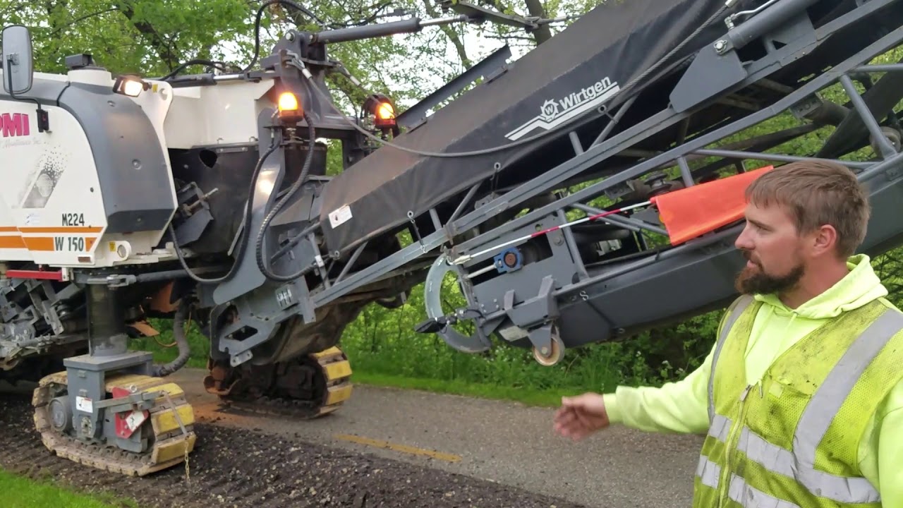Bike trail repaving in Janesville YouTube