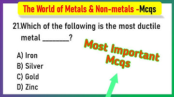 The World of Metals and Non-metals | MCQ Questions on The World of Metals and Non-metals Class 7