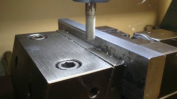 First test cut in C40 steel with fixed gantry cnc router