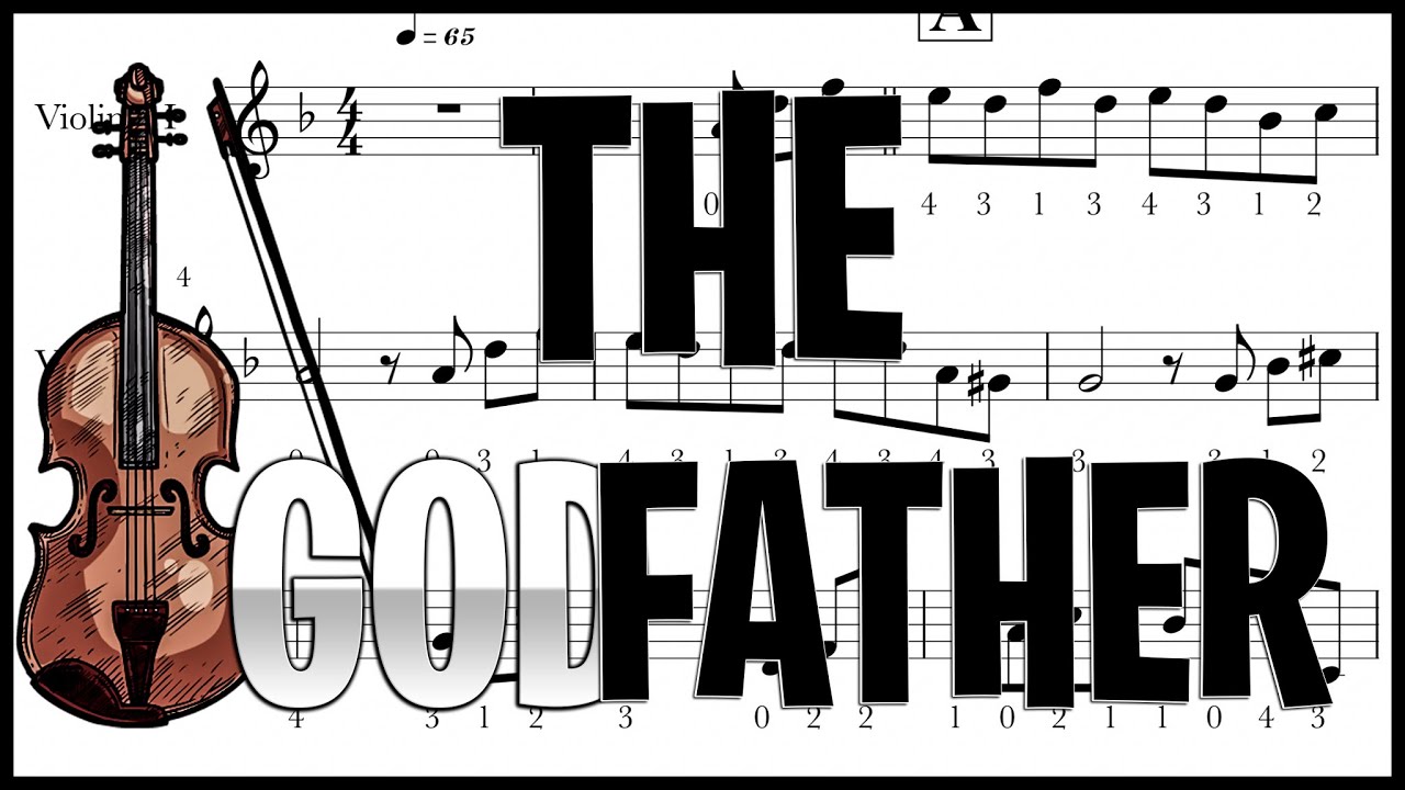 THE GOD FATHER partitura violino/ partitura violín / violin sheet