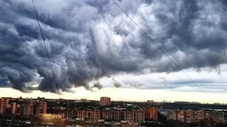 A supercell storm causes widespread destruction in Russia