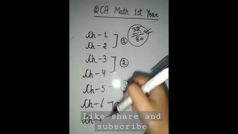 Bca math 1st year me pass kaise hoye? #bcamath