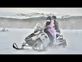 ALMOST FELL OFF THE SNOWMOBILE.. *actual footage*