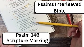 Bible Scripture Marking in Psalm 146 using Watercolor Pencils / How To Mark Your Bible 📖💙🩵