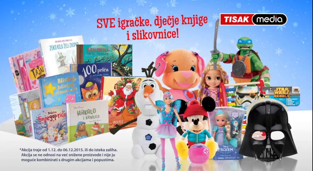 Super popust -30% na SVE igračke, dječje knjige i slikovnice u Tisak media  centrima