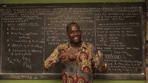 LEC 02 | APPROXIMATING ROOT OF FUNCTION BY NEWTON RAPHSON METHOD | NUMERICAL METHODS | MWL OLENJOLAI