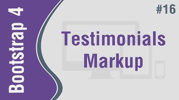 Bootstrap 4 Theme 1 in Arabic #16 - Testimonials Part 1 - Add Markup