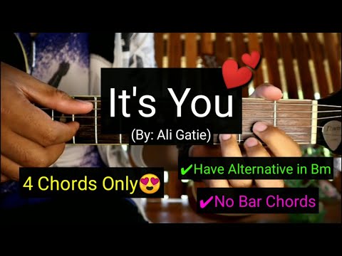 It's You - Ali Gatie (Super Easy Chords Guitar Tutorial)